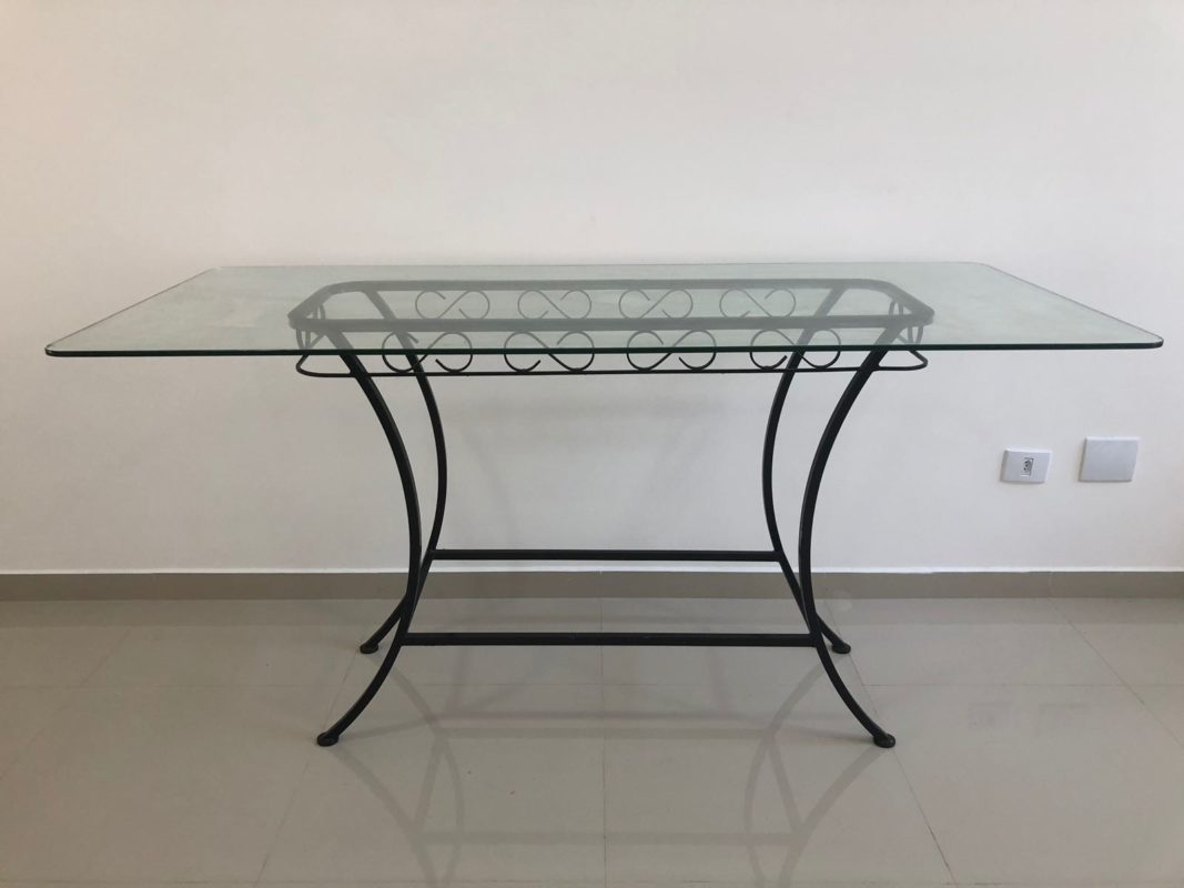 Mesa Ferro c/ Vidro Retangular – 100 Opcoes