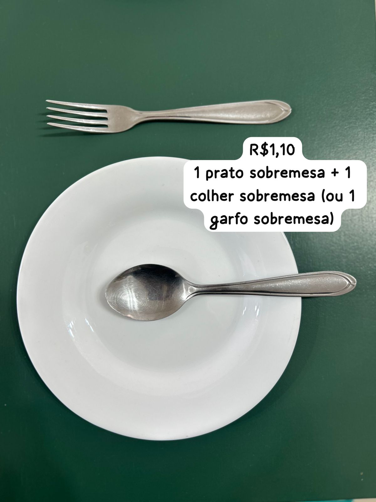 kit prato sobremesa verde