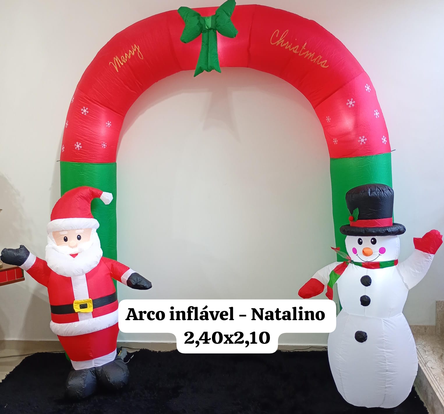 arco natalino inflavel