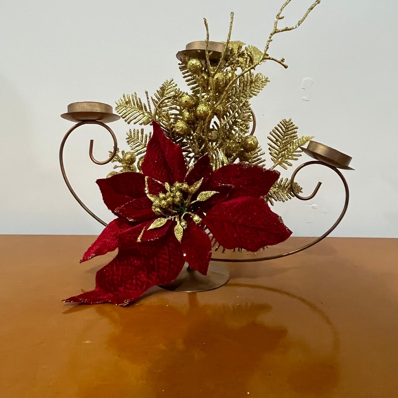 castiçal dourado natal