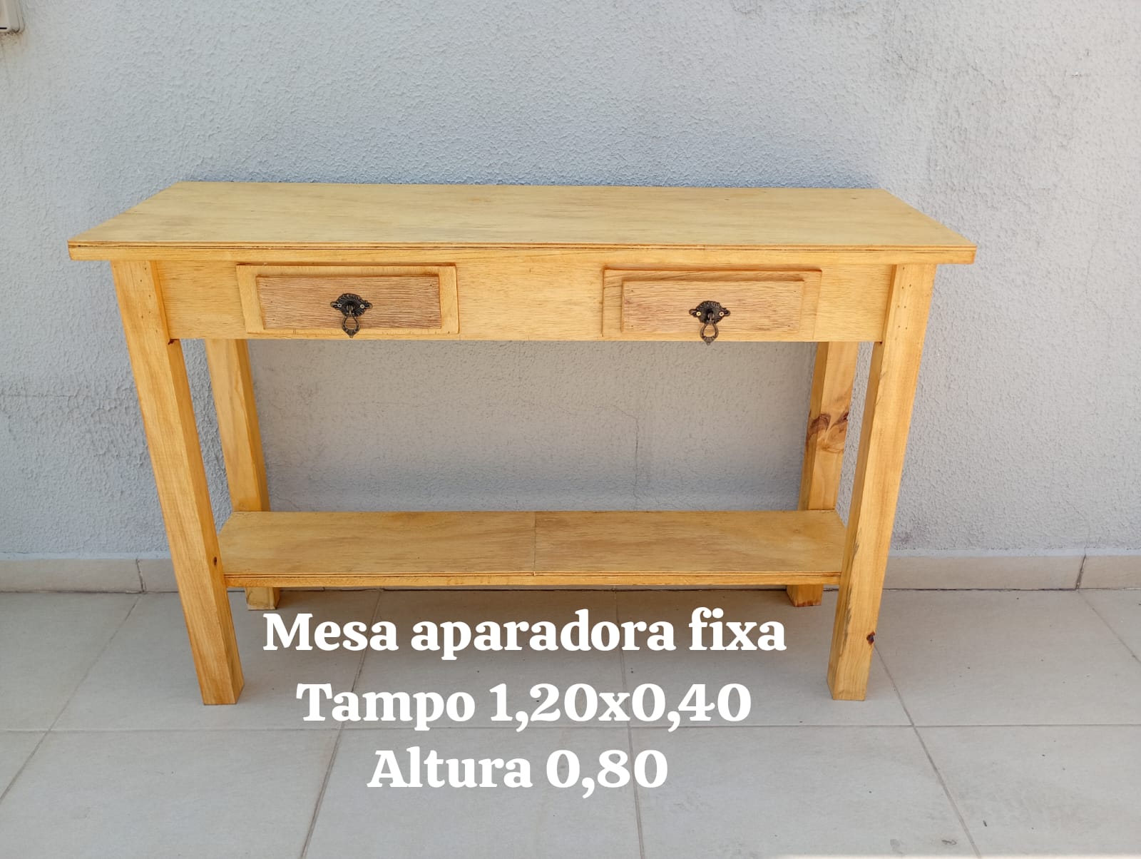 mesa aparadora fixa madeira