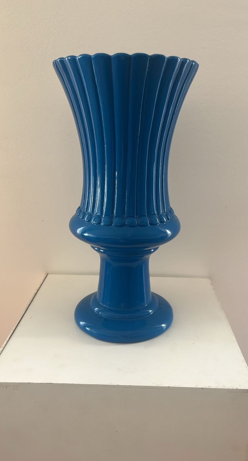 vaso porcelana azul royal
