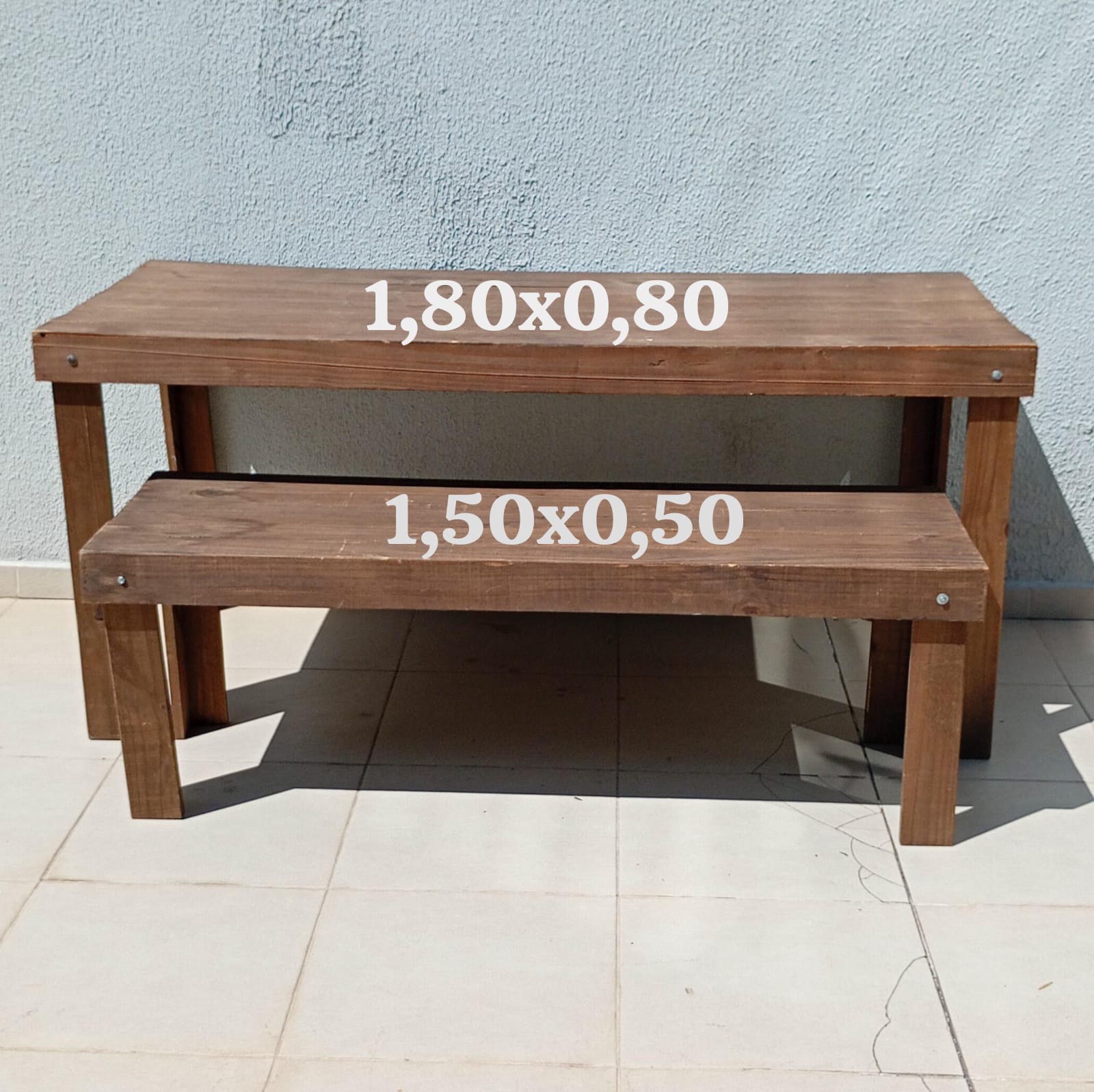 mesa madeira banco